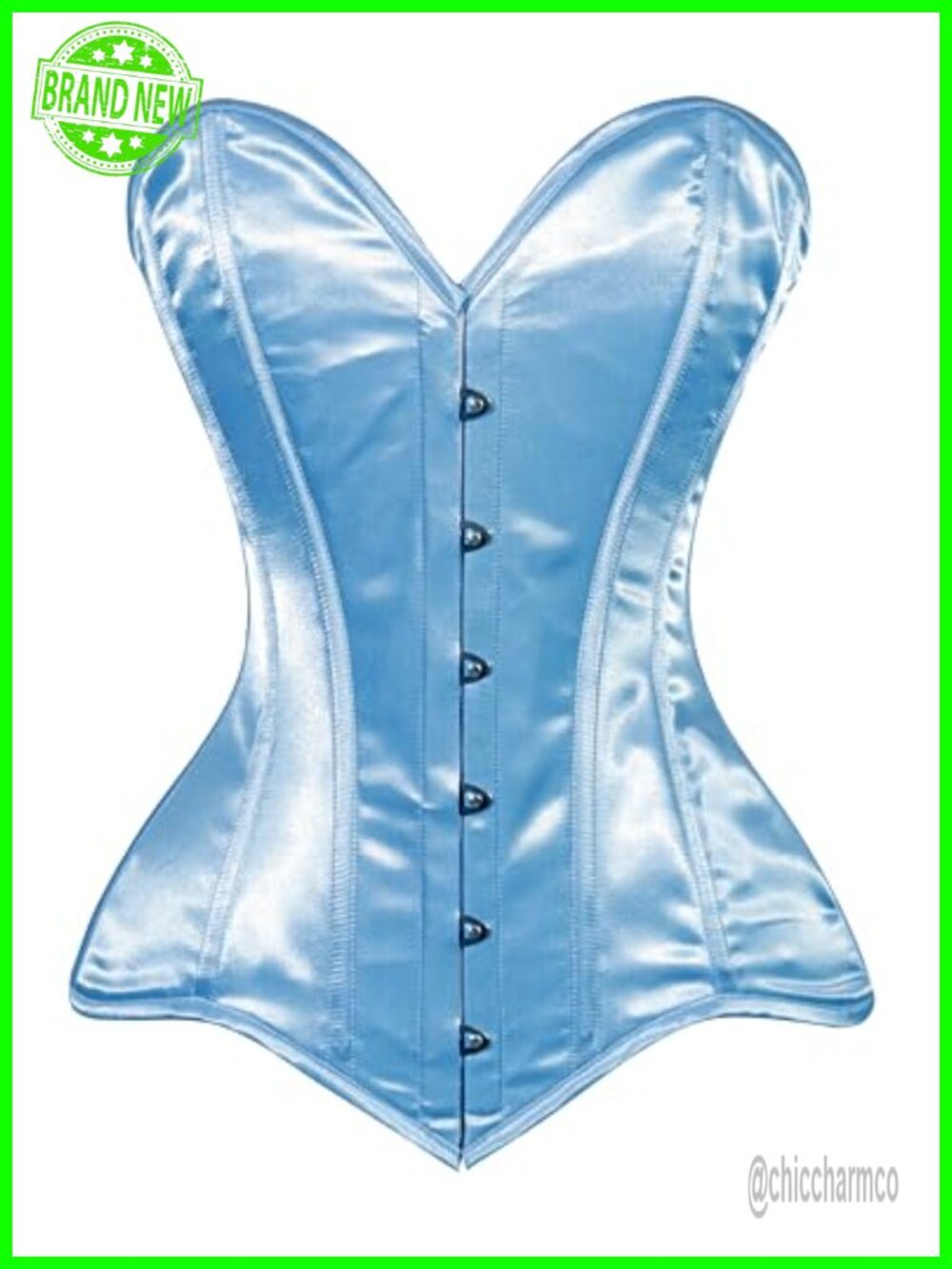 Daisy Corsets Satin Overbust Corset Waist Cincher Bustier